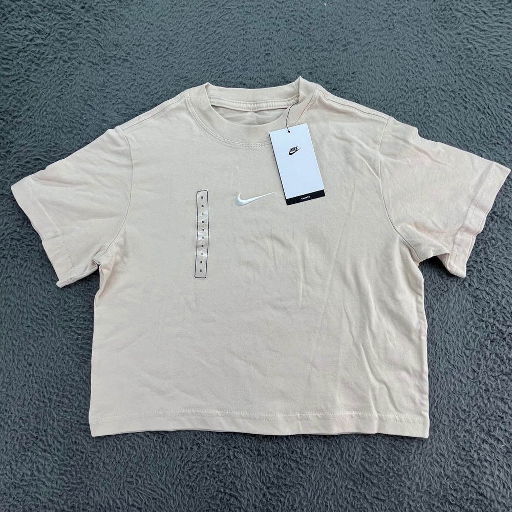 Nike Kids Beige Loose Fit Sportswear T Shirt Size S DH5750 126